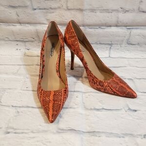 Charles David Coral Snake Print Kitten Heels 9.5